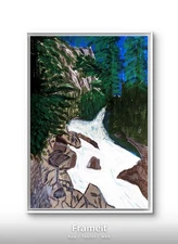 Original, "Yosemite Nature Trail" Acrylic Painting on 9x12 paper- OOAK