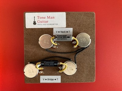 The 59 Les Paul Pre-wired Harness Gibson Epiphone Les Paul Short Shaft Pots