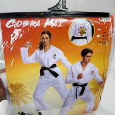 Disguise Cobra Kai Miyagi Do Karate Costume Adult XS S 30 36 White Black Belt