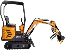 AGT DM12-C Mini Excavator 13.5HP B&S Engine Hydraulic Thumb Side Swing Boom NEW