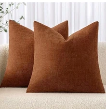24x24MIULEE Pack of 2 Decorative Throw Pillow Covers Soft Chenille Throw Pillows