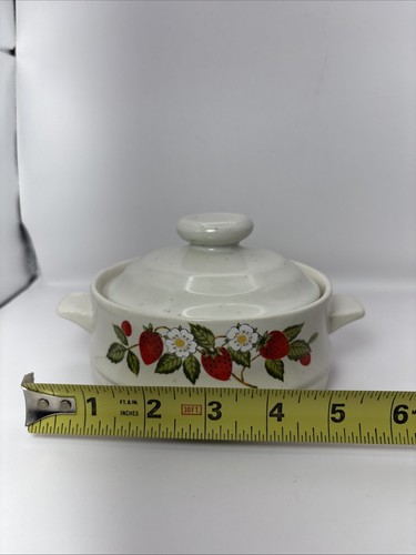 Sheffield Fragole n Crema da Forno in Gres Crock Piatto con Coperchio Giappone 5” - Foto 6 di 8