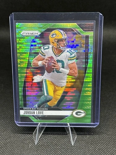2024 Panini Prizm #101 Jordan Love Neon Green Pulsar