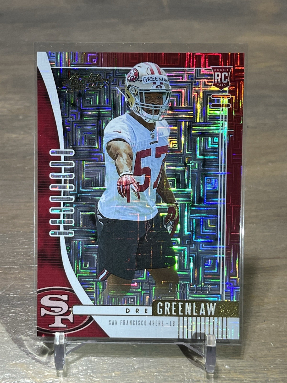 Dre Greenlaw Panini Absolute #186 Red Squares