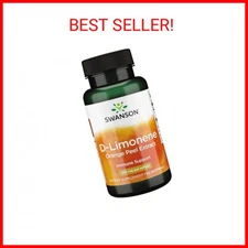 Swanson D-Limonene Cold-Pressed Orange Peel Extract 250 Milligrams 60 Sgels