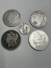 Lot of 4 Morgan  Dollars 1878-S, 1881-O 1884, 1902-O plus + 1930 SLQ –