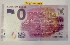 Billet 0 Euro Saint-Jean-de-Luz 2016-1 euro souvenir touristique