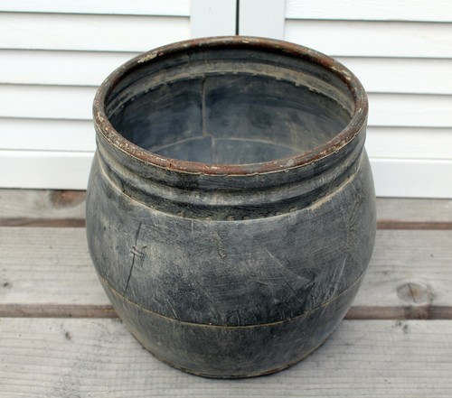 Nostalgie Zink Pflanztopf Pflanzgefäß Schale Blumentopf Gartendeko Shabby - Bild 2 von 4