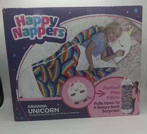 Happy Nappers Arianna The Unicorn Play Pillow Sleeping Bag Sleep Sack NIB