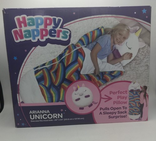 Happy Nappers Arianna The Unicorn Play Pillow Sleeping Bag Sleep Sack NIB - Picture 1 of 2