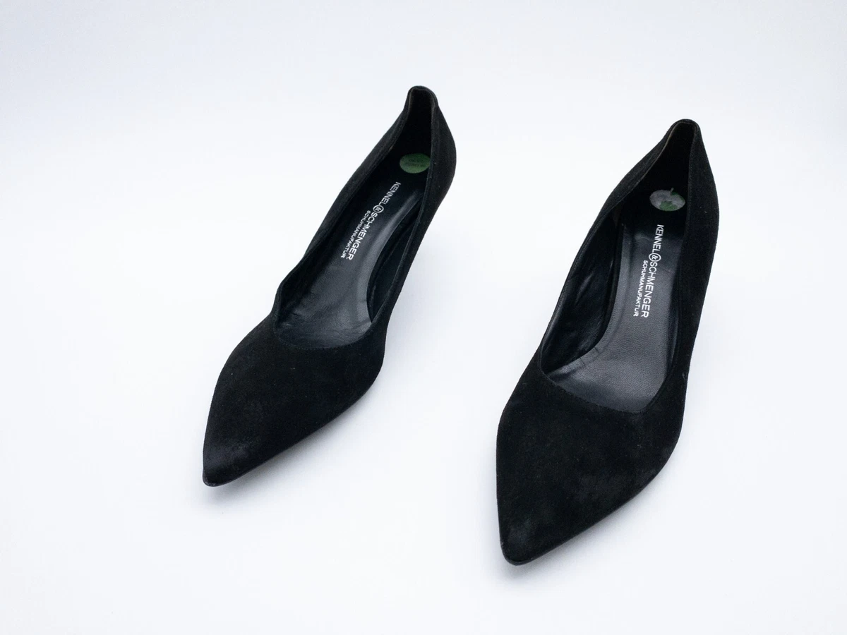 Escarpins Kennel & Schmenger Noir Velours - Taille 39 EUR - Talon Haut (7.6-10 Cm) - Neuf Avec Boîte