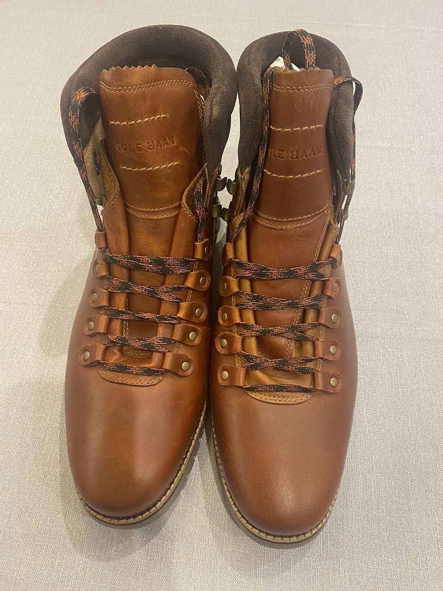 Cole Haan Zerogrand Casual Hiker Mens Leather Hiking Boots Size 9.5 British Tan Cole Haan Mens Zergrand Hiker Waterproof Boots British Tan  main image 3