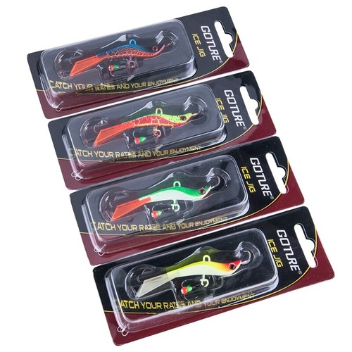Goture Winter Ice Jigs Lot Lead Jigging Minnow Hard Bait Fishing Lure Trout Bass - Picture 12 of 28