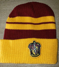 teen boys mens HARRY POTTER BEANIE HAT GRYFFINDOR stripes ONE SIZE