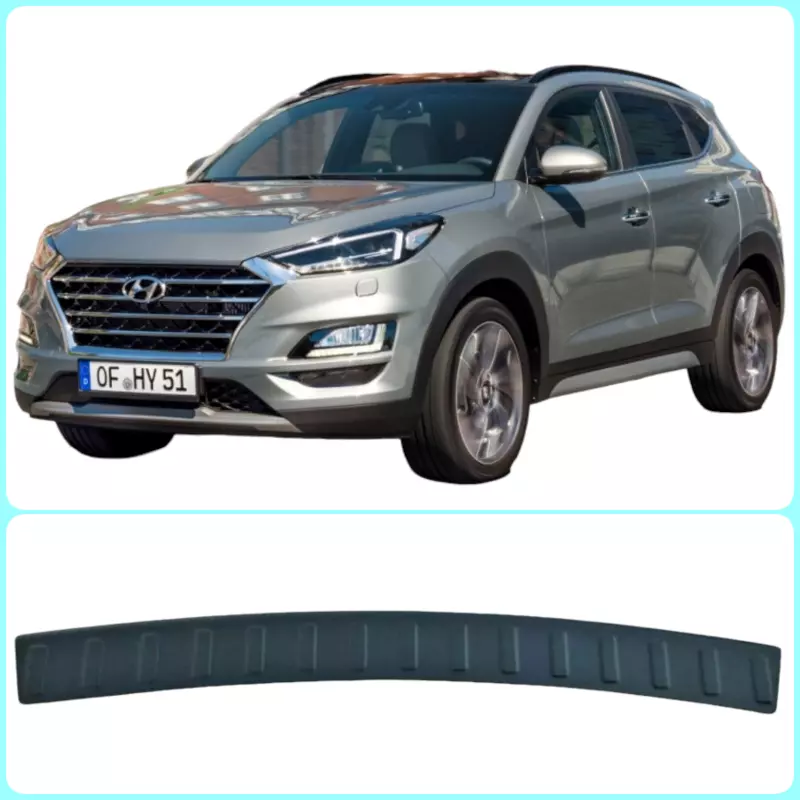 Abs Plastic Rear Bumper Protector For Hyundai Tucson 2 V2A 5 2018-2020 - Picture 1 of 5