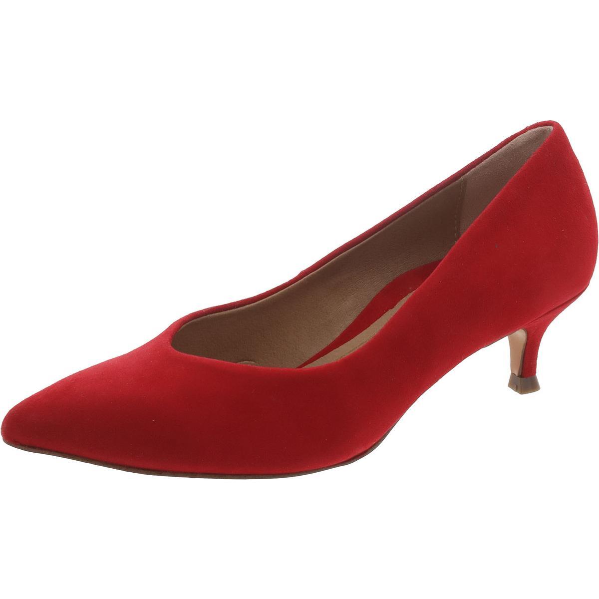 Женские туфли-слипоны Vionic Josie из красной замши под платье на каблуке 5 см (B, M) BHFO 2643