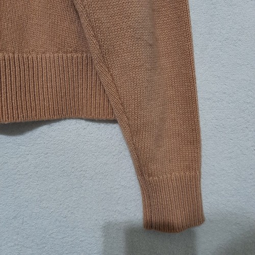 Cinq a Sept Sweater S Dash Ribbon Tie Wool Warm Beige Cardigan Off Shoulder - Picture 8 of 14