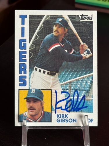 1984 TOPPS #65 KIRK GIBSON DETROIT TIGERS AUTOGRAPHED