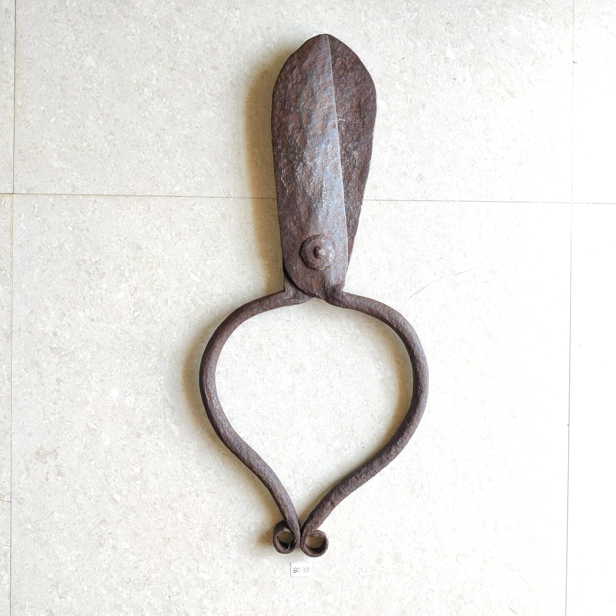 17c Antique Jumbo Indo Persian Scissors Rarest Tool Decorative
