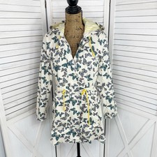 Modcloth In With The Whimsical Butterfly Print Anorak Utility Jacket Cream Small
