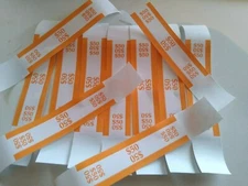 1000 ORANGE - $50 SELF-SEALING CURRENCY STRAPS/BANDS