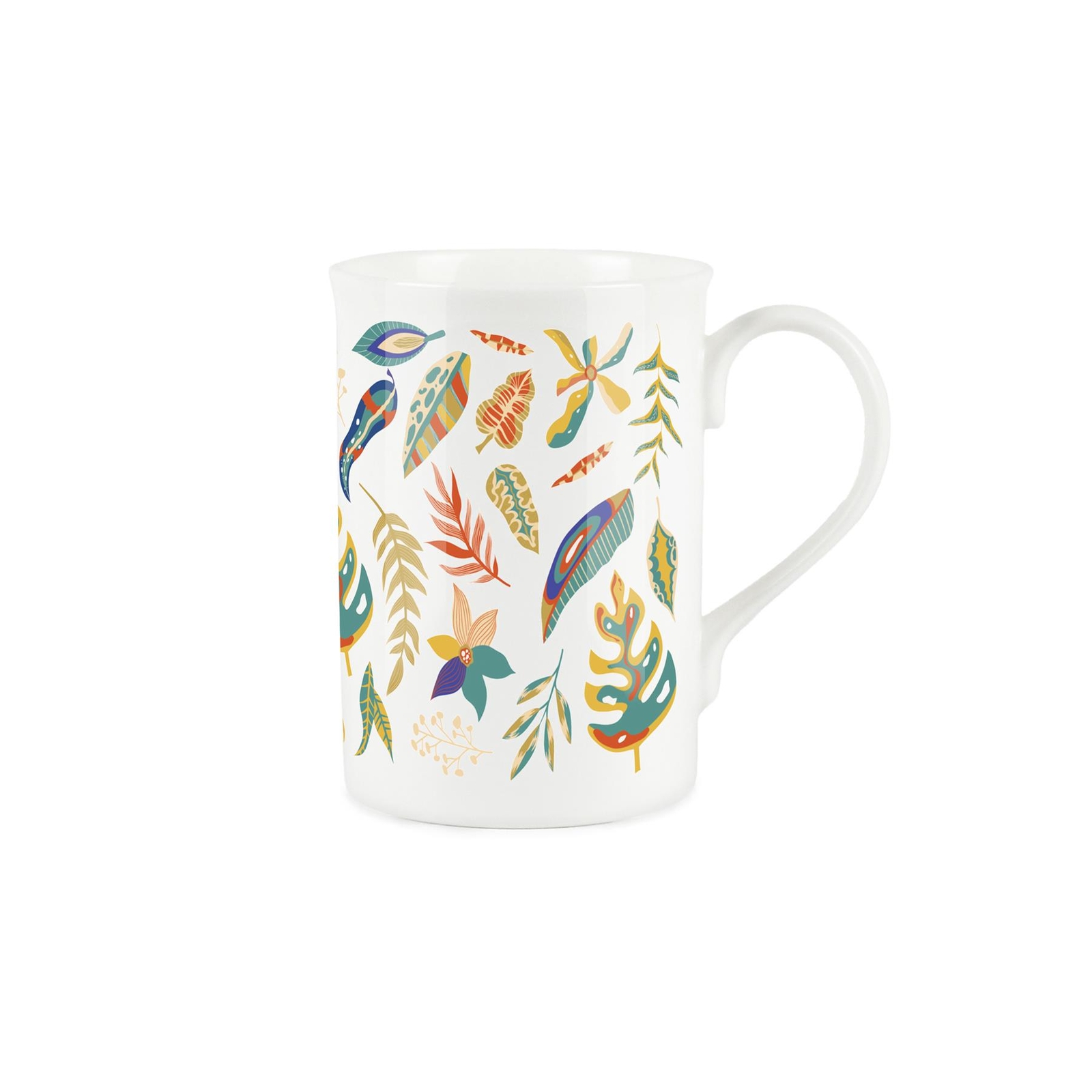 Boho Jungle Leaf Mug - Bone China Coffee/Tea Cup Gift