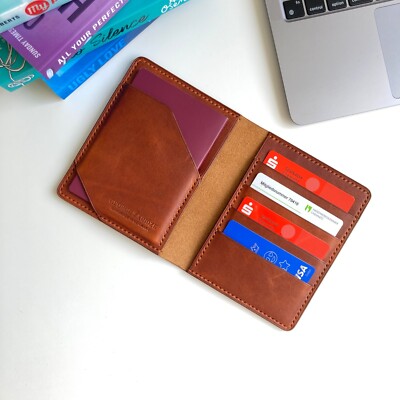 Leder Herren Passport Hülle Handmade Reise Geldbörse Echt Leder Reisepass Halter