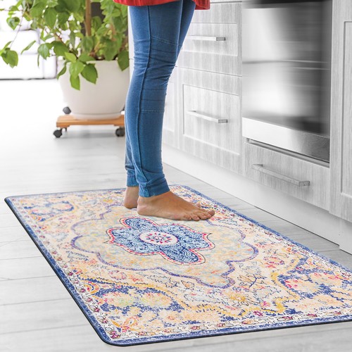 Rugshop Kitchen Mats Distressed Bohemian Vintage Anti-fatigue Standing Bath Mat - Picture 10 of 83
