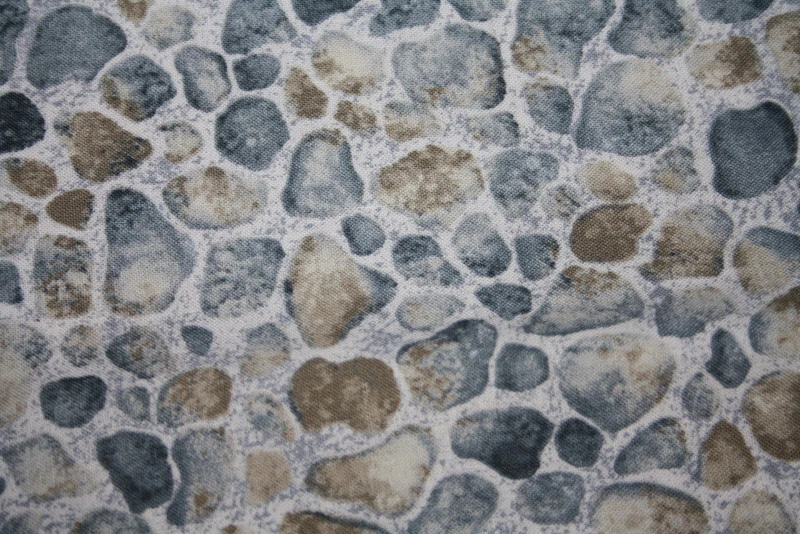 БУЛЫЖНИКИ ЖЕЛТОВАТО-КОРИЧНЕВОГО И СЕРОГО ЦВЕТА ИЗ ТКАНИ - 100% ХЛОПОК ТКАНЬ - Изображение 2 из 4