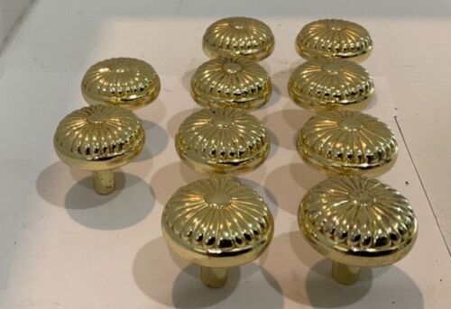 Lot of 10 Gold Colored Cabinet Door Drawer Pulls Handles Single Screw RD3 - Picture 3 of 7