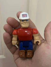 Mega Bloks  CAT Construction Figure Articulated Workman RED Shirt TOY Blocks