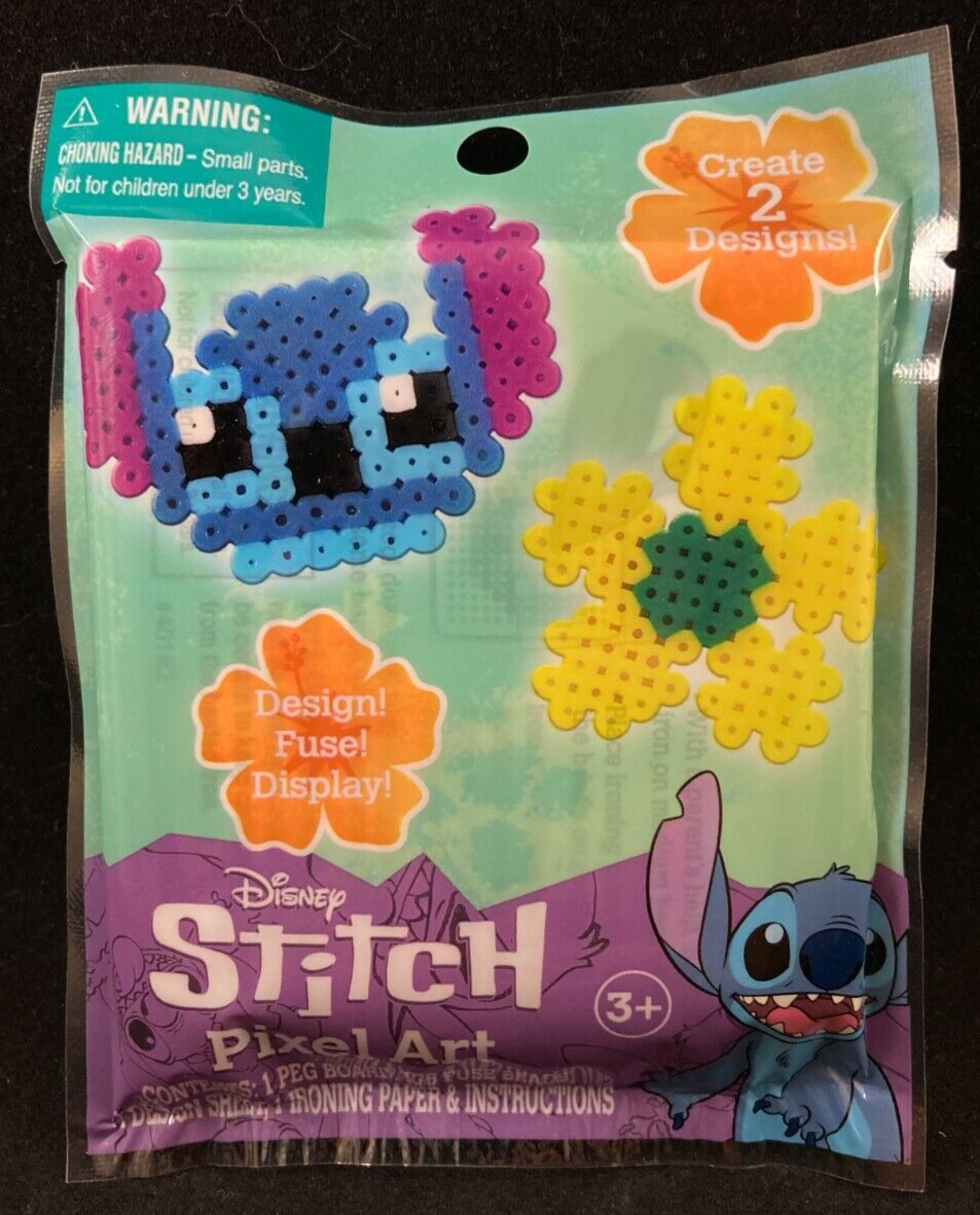 Disney Stitch Pixel Art Melty Bead Craft Art Kit Peg Board Fuse  Beads