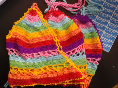 BRALET CROCHET TOP 02. HANDMADE BRALETTE KNITTED TOP (Bikini, festival, summer) - Picture 17 of 19
