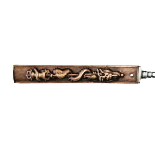 Forchetta da dessert Kozuka by Gorham in metallo misto sterling con drago serpente XIX secolo - Foto 4 di 19