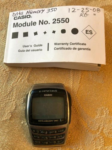 Mens CASIO EDB-610 No. 2550 CALCULATOR E-DATA MEMORY 350 WATCH | eBay