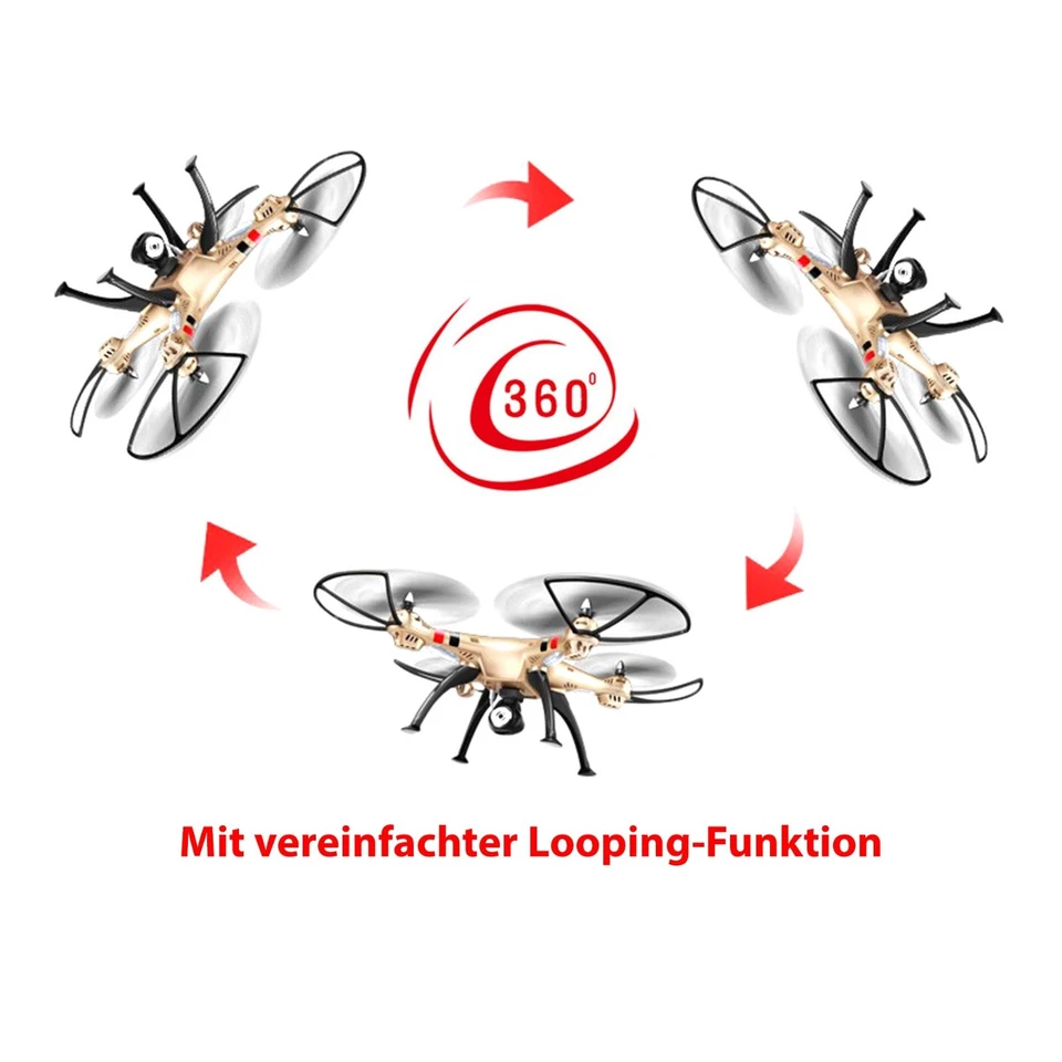 X8HC Drohne, 4.5 Kanal RC ferngesteuerter Quadcopter mit HD-Kamera, Hubschrauber - Bild 4 von 4