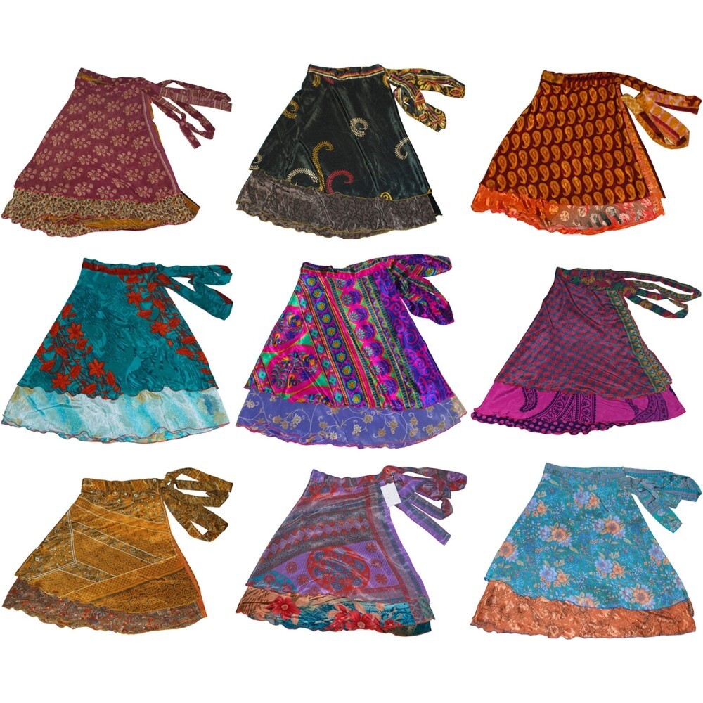 Women's Printed Magic Skirt Sarong Free Size 30 Long Wholesale 10pc