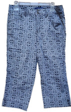 Bandolino Blu Cropped Pants Size 10 Boho Hippie Spandex Blend