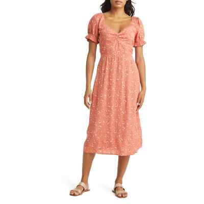 Billabong Fell For You Floral Midi Dress In Terracotta Women's Size XXL NWT  | eBay