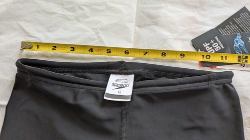 Speedo Boy's swimsuit Solid Youth Jammer Black size 12 NEW - Picture 4 of 4