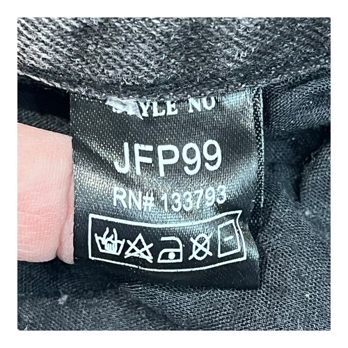 POL High Rise Distressed Jeans Frayed Hem Black Wash Gray Denim Women Size Small - Picture 14 of 16