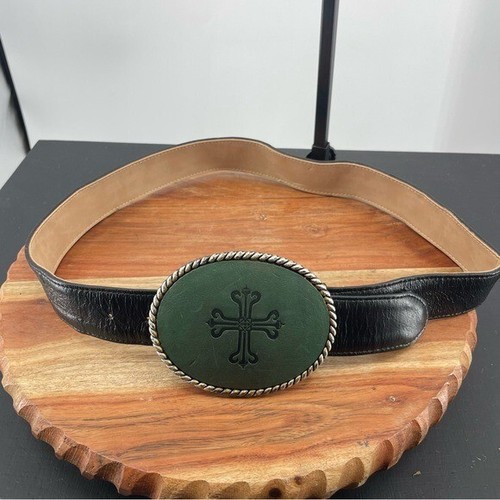 Ceinture Artisanale En Cuir Cheryl Dufault – Boucle étoile Western – Taille 32 – Neuf Sans étiquette