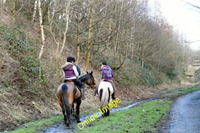 Photo 6x4 Riders on the Trans Pennine Trail Hyde/SJ9494 Three riders on  c2013