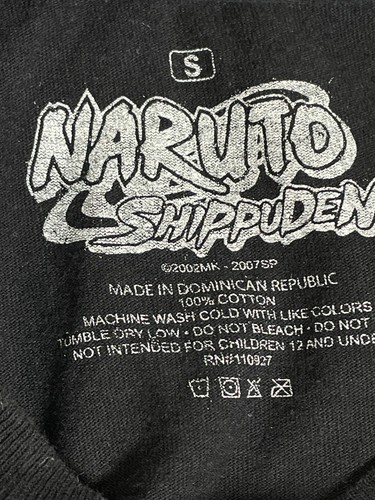 Camisa de Algodón Negra Naruto Shippuden Uchiha Itachi Anime Para Hombre PEQUEÑA - Imagen 3 de 3