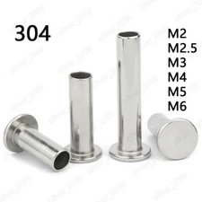 304 Stainless Steel Thin Flat Head Semi Tubular Rivet M2/M2.5/M3/M4/M5/M6/M8/M10