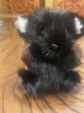 Rare Vintage beautiful black mink fur cuddly super cute teddy bear