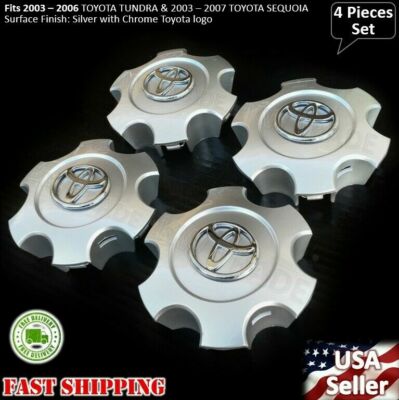 T U N D R A 2003 04 05 06 07 WHEEL CENTER HUB CAPS SILVER 560-69440 42603 AF02