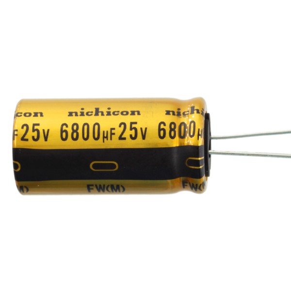 Condensatore Elettrolitico NTE NEH6800M25HB – 6800uF 25V, Alluminio, Piombo Assiale