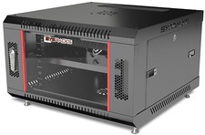 6U Wall Mount Server Rack Locking Network Cabinet Box Data Enclosure 18  Depth