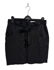 Calvin Klein Women's Jet Black Belted Knee Length Pencil Skirt Size M